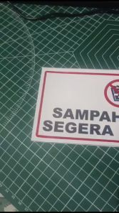 STICKER SAMPAH PENUH SEGERA DIBUANG- 20X10CM