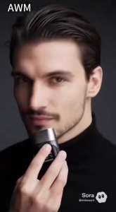 Máy cạo râu điện 3Life có thể sạc lại Double Loop Arc Knife Mesh Tự mài Mẹo IPX7 Màn hình LED không thấm nước HD Mirror Cover Mặt Râu Trimmer