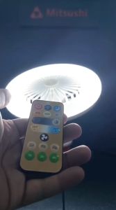 Mitsushi 2 in 1 Ceiling Fan Light Remote Control E27 Led Bulb Lights Energy Saving Ceiling Light Silent Fan Light Chandelier Ceiling Light Fan