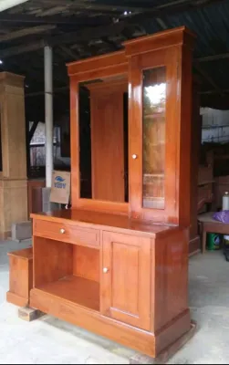 meja rias minimalis kayu jati