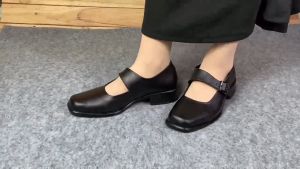 Sepatu Pantofel Formal Wanita Paskibra Pdh Dinas Guru Polri TNI Kulit Big Size & Ukuran Normal - LIKA Merygen