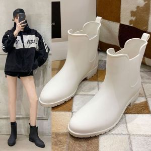 Japanese-Style Soft Sole White Breathable Lightweight Non-Slip Rain Boots