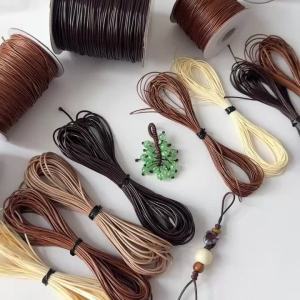 10m/lot 0.8/1.0/1.5mm Waxed Cord String Strap Necklace Rope Beads for Jewelry Making DIY Handmade Bracelet Necklace Accessories