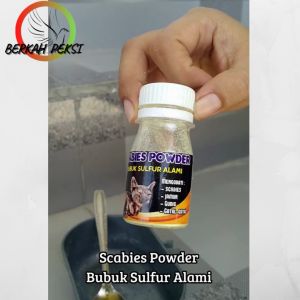 SCABIES POWDER BUBUK SULFUR ALAMI MENGOBATI PENYAKIT KULIT JAMUR GUDIG GATAL HEWAN KUCING ANJING