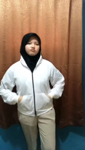 JAKET SWEATER CROP ZIPPER HOODIE JAKET WANITA M L XL TEBAL