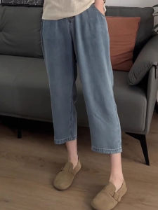 French Design Versatile High Waist Slim Flattering Denim Pants