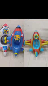Cincin Renang Perahu Pesawat Tebal untuk Bayi Pria dan Wanita Pelampung Cincin Kursi Air Roda Kemudi Anak-anak (Berlaku untuk Usia 1-6 Tahun)