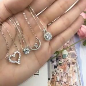 Dây chuyền bạc nữ đính đá thời trang đơn giản