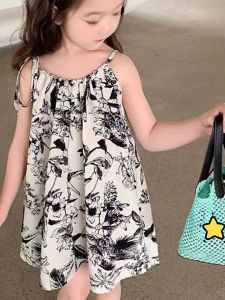 Chinese Ink Breathable Thin Strap Dress