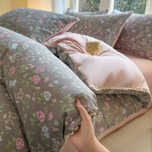 MANYILUN | French Printed Cotton Bed Set 4-Piece
