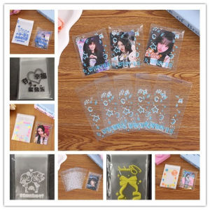 Printed Card Packaging Bag Self Adhesive Stamp Instant Photo Bag Transparent Subpackage Sealed Bag Creative Cultural Gift