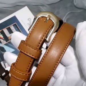 K17 Ikat Pinggang Kecil Wanita Bahan Pu Gaya Casual Retro Vintage Gesper Polos