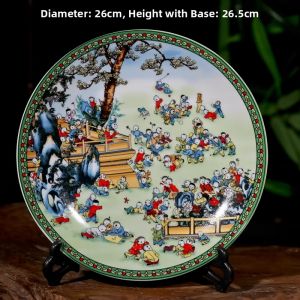 Ornamental Blue and White Porcelain Plate