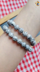 Natural Silver Arahant Relic Agate Bracelet