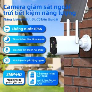 Camera IP Năng Lượng Mặt Trời 4MP Có Zoom Tích Hợp Đàm Thoại Hai Chiều Phát Hiện Chuyển Động PIR Chống Nước Tầm Nhìn Ban Đêm Dùng Cho Trong Nhà/ngoài Trời