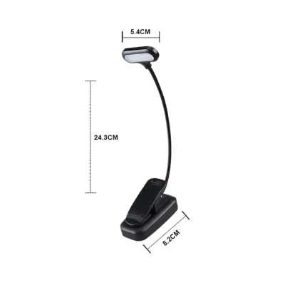 Adjustable LED Clip-On Book Lamp Table Battery Powered Flexible Study Learning Desk Lamp Portable Bedroom Reading Night Light