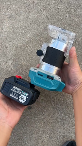 PRODIY Brushless Cordless Rechargeable Wood Router Trimmer 22000RPM Mesin Pemotong Kayu Woodworking Machine PD-BRT21V