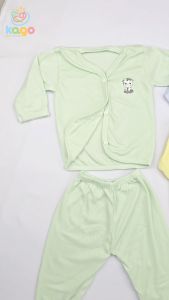 Setelan Baju Kancing Celana Panjang Bayi Warna Mega Baby Matching Set Color