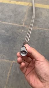 Tyo phanh hơi inox bố thép chịu nhiệt dài 80cm 90cm 100cm 110cm lắp cho các loại xe ô tô 2 đầu cái phổ thông