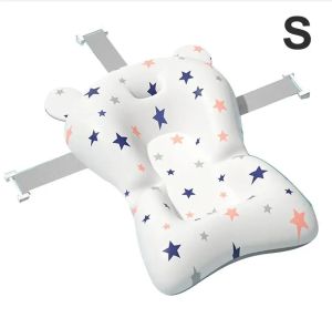 Baby Bath Seat Floating Water Pad Portable Foldable Baby Bathtub Pad Ajustable Bath Tub Shower Cushion Newborn Support Seat Mat