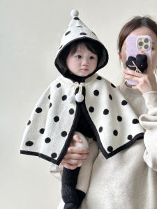 เสื้อคลุมกันลมลายจุดถักนิตติ้งมีฮู้ดสำหรับเด็ก FADOBABY ฤดูใบไม้ผลิและฤดูใบไม้ร่วง ผ้าฝ้ายอินทรีย์ผสมสำหรับทั้งชายและหญิง