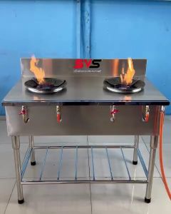 SVS เตาสแตนเลส2หัว เตาไทย 2 หัว เตาฟู่ KB5 ขนาด ก60xย1.0xส80 ซม. สแตนเลสเกรด304 เตาเเม่ค้า เตาเเก๊ส เตาแม่บ้าน(SVSสแตนเลส SVS Stainless เตาสแตนเลสSVS ครัวสแตนเลส เครื่องครัวสแตนเลส)