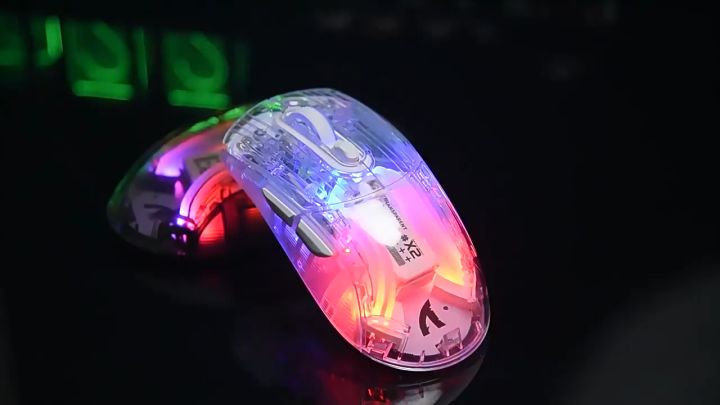 Attack Shark X2 Pro RGB transparent mouse luminous wireless Bluetooth three-mode rechargeable game esports mouse