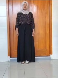 Rok Maksi Wanita Basic Mayung Crinkle Airflow Tali Lonceng Women Skirt Casual