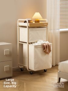 XIJIJIA | Aesthetic Lightweight Mobile Multi-layered Clothes and Laundry Storage Rack