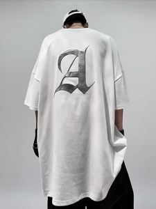 Summer Streetwear Loose 5/7th Sleeve Oversized T-shirt
