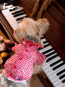 FurFur Princess Style Garden Party Dog Dress Weekend Small Dog Clothes York Small Breed Half Skirt Dog Costume Spring Summer