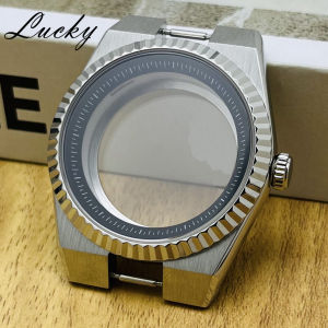 Rose Gold For Land-Dweller 40mm Case Fit NH35 Movement Case Strap Sapphire Glass Case Watch Box 28.5mm Dial Watch Accessories
