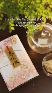 Trà Thảo Mộc Hữu Cơ Sleep & Relax Nhật Bản Auraleaf - Gói 10 TL - Giúp sáng da đẹp dáng ngủ ngon