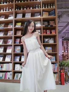 กระโปรงจีบเอวสูงป้องกันไฟฟ้าสถิตสำหรับผู้หญิง กระโปรงทรงเอยาวครึ่งตัว ชุดฮันฟู่ เอวยาง ฤดูใบไม้ผลิ 2023 กระโปรงทรงเอ