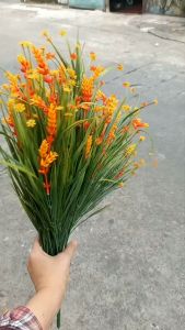 1 Bụi cỏ hẹ sao đêm giả - Hoa giả - TUYET XUAN SHOP