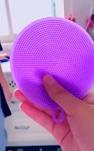 1Pcs Silicone Dish Washing Sponge Scrubber Kitchen Cleaning Tool Soft Antibacterial Cleaning Brush Kitchen Dishwashing Tools