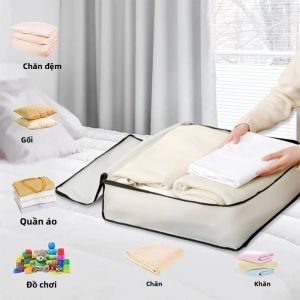 1-2 Túi Đựng Đồ Chống Thấm Nước Chống Ẩm Dùng Để Đóng Gói Đựng Chăn Mền Tủ Quần Áo Đáy Giường Đựng Quần Áo Sử Dụng Tại Nhà Chất Liệu PE