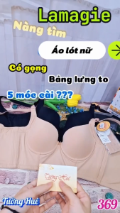 Áo Lót Nữ Lamagie 369 Trơn Có Gọng Mút Mỏng Thoáng Mát Bản Lưng Lớn 5 Móc Cài Tặng Kèm Móc Nối Áo Lót 5 Móc Cài