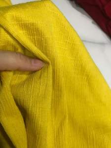 Vải Thun Nhung màu vàng dày mềm rũ (khổ 1m6)may đầm váyquần áo kiểu thời trang