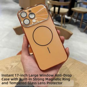 Magnetic Absorption Full Cover Frosted Phone Case for 16 pro Max to 17 Upgrade Version with Lens Film Men Women Style