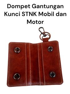 Dompet Gantungan Kunci STNK Mobil dan Motor - Kulit - Cokelat - Egrowear Project Original