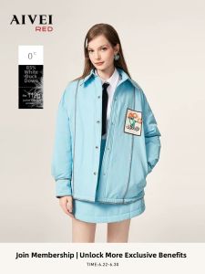 AIVEI | Dopamine Aesthetic American College Style Baseball Down Jacket
