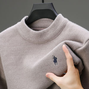 แบรนด์หรูผู้ชาย O-คอเสื้อกันหนาวฤดูใบไม้ร่วง/ฤดูหนาวสินค้าใหม่ประณีตกํามะหยี่ปักหนาเสื้อถัก TOP เสื้อผ้าผู้ชาย