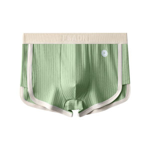 MiiOW | Pure Cotton Antibacterial Boxer Shorts For Teenage Boys Mid Waist Flat Seam Breathable Comfortable Four Corner Briefs Underwear