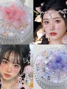 Phụ Kiện Trang Điểm Mặt Hani Butterfly Star Moon Pearl Rhinestone Eye Patch Studio Stage Makeup Beauty Nail Art Tools
