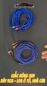 Dây cáp âm thanh Tín Hiệu Loa RCA dài 5 mét Giá 1 cặp 2 dây Audio Hifi cao cấp