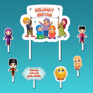 Topper cake khitanan hiasan kue