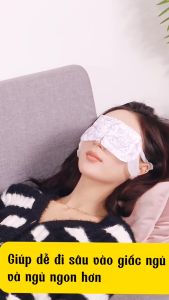 [50Mask] Mask Mắt Nóng Thư Giãn Mắt Giảm Căng Thẳng Giúp Giấc Ngủ Ngon Hơn Êm Dịu Cotton Lụa Women Nữ Bịt Mắt