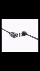EELHOE | USB 3.0 Extension Cable Up Down Left Right Angle 90 Degree Male ToFemale Speed Data Cables Computer Laptop Connect Network Card