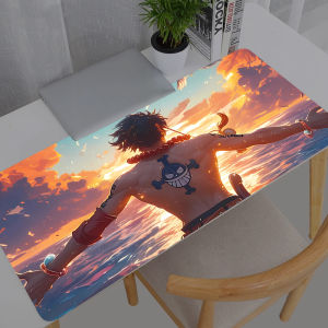 Bandai | Large E-sports Mouse Pad One Piece Ace Anime Smooth Flexible Rubber Gamer PC Computer Keyboard For CSGO Kawaii Mosuepad